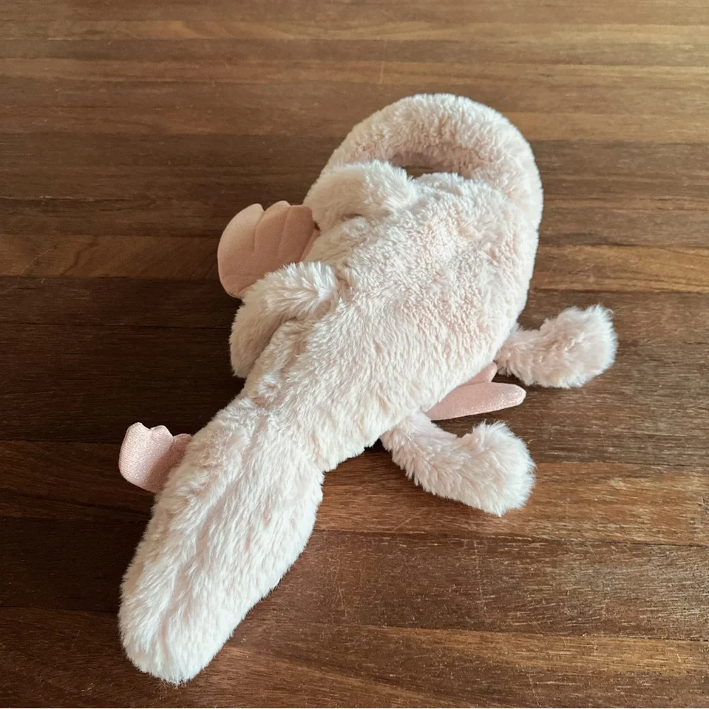 Blush Pink Plush Dragon Jellycat Style Soft Stuffed Animal Toy - Picture 6 of 7